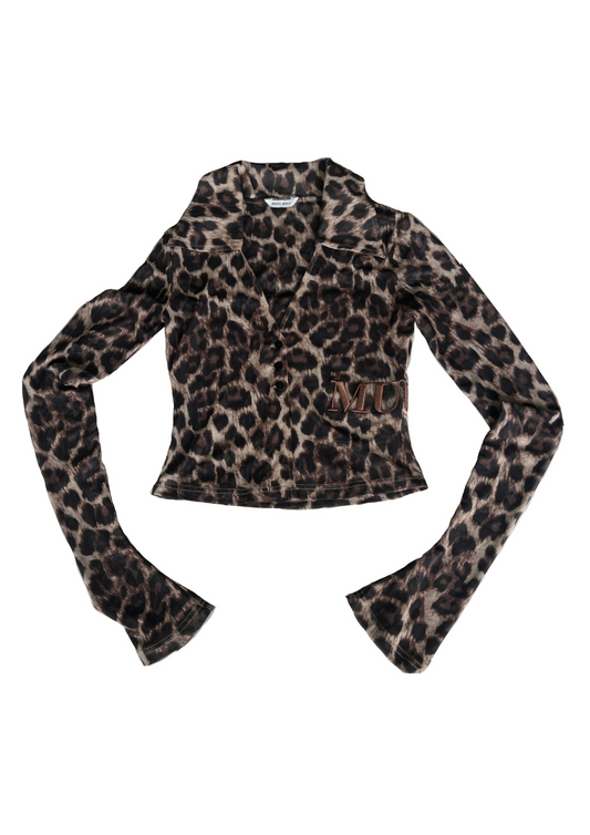 Cheetah Chanel long sleeve top (PRE-ORDER)